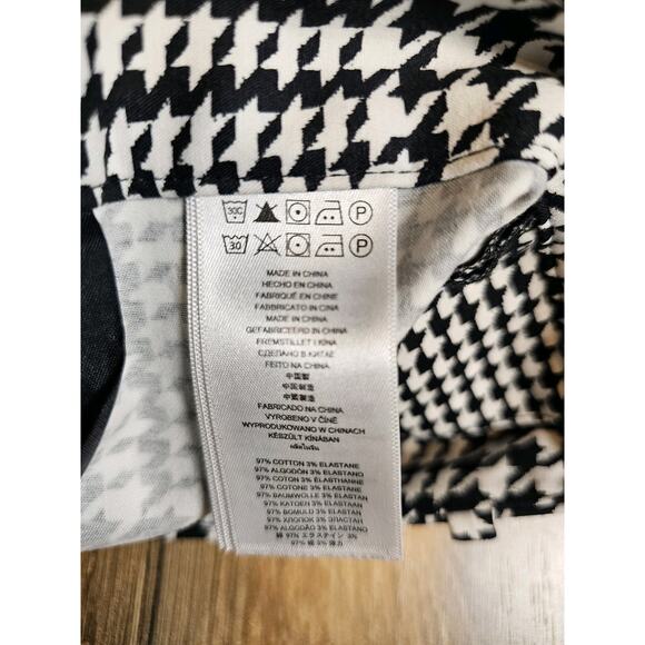 Michael Kors Houndstooth Trouser Pants Women's Size 10 Stretch Career Ankle - Picture 3 of 8